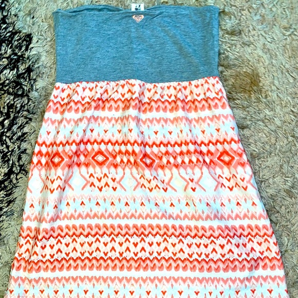 Roxy Strapless Tie Dye Patterned Dress - Picture 2 of 3